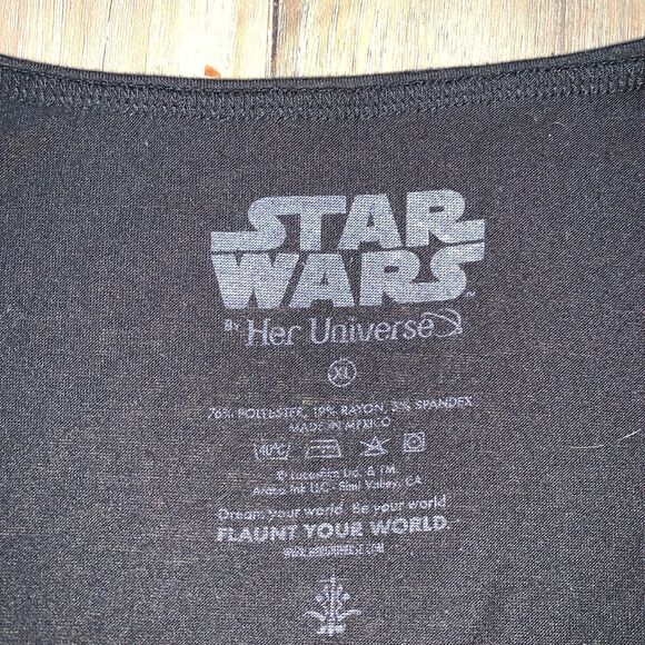 Star Wars Women's XL Sugar Skull Darth Vader T-Shirt Tee Disney Day Of The Dead - Picture 6 of 14